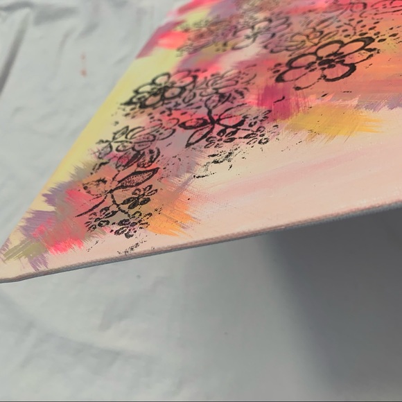 Abstract Floral Canvas Painting Original Acrylic - Picture 6 of 10